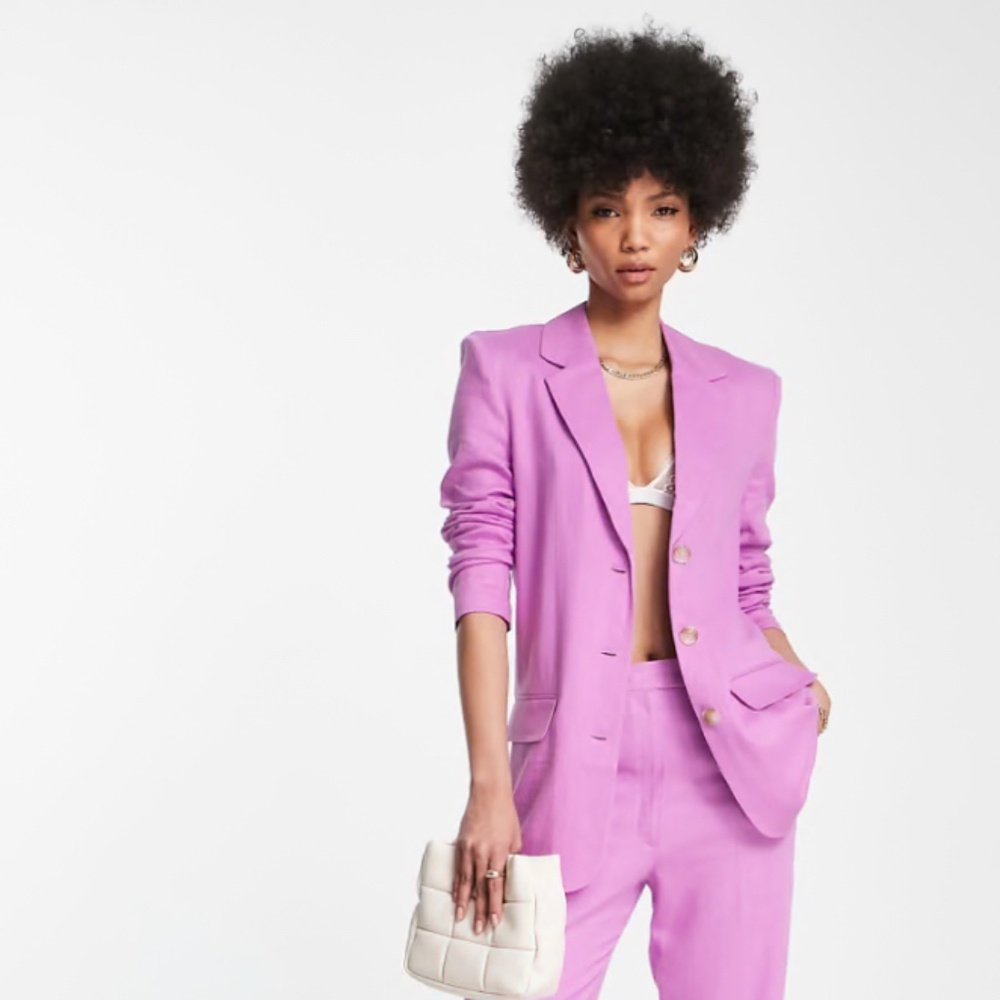 ASOS Linen Blazer & Swing Dress Suit Set